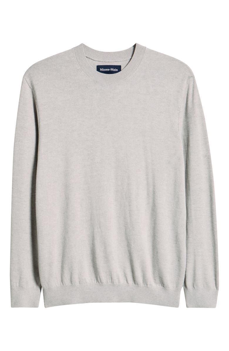 Mizzen+Main Heritage Crewneck Sweater, Alternate, color, Light Gray Heather