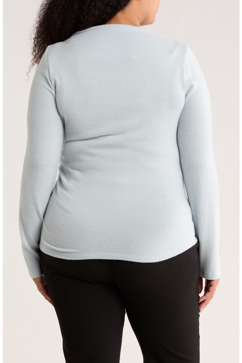 Boat Neck Brushed Knit Top, Alternate, color, BLUE
