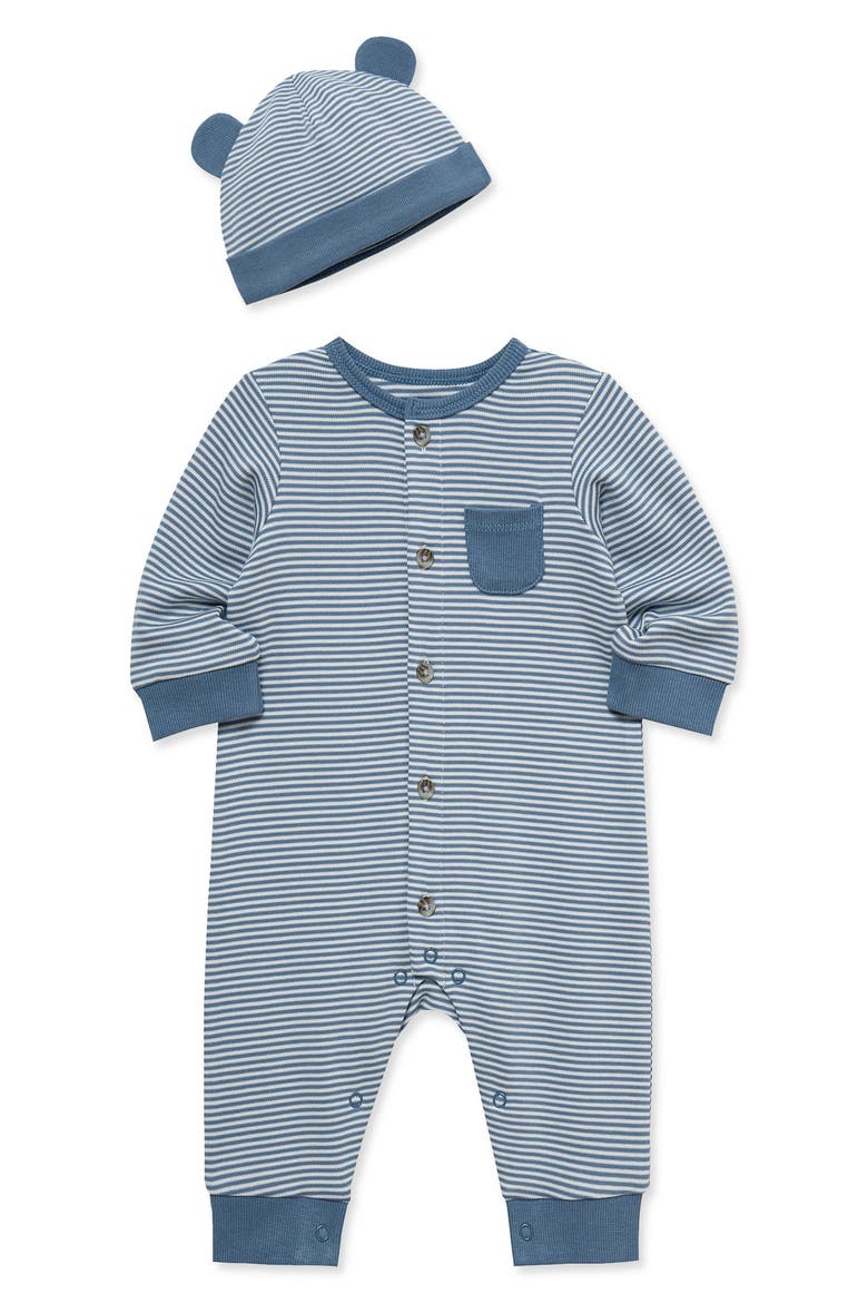 Coverall & Hat Set, Alternate, color, BLUE