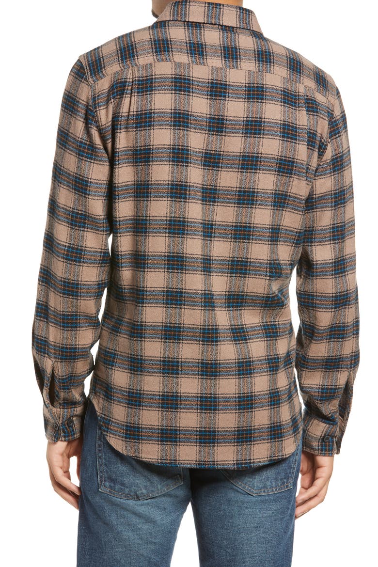 Bowery Plaid Flannel Button-Up Shirt, Alternate, color, PINK