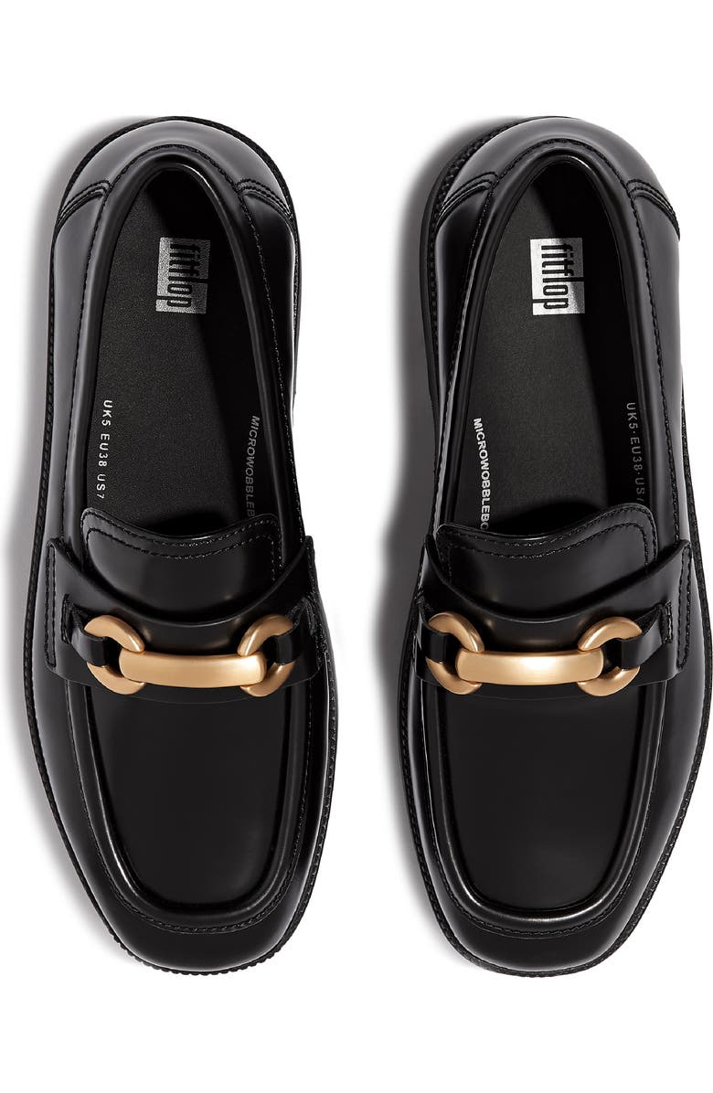 FitFlop F-Luma Chunky Snaffle Bit Platform Loafer, Alternate, color, Black