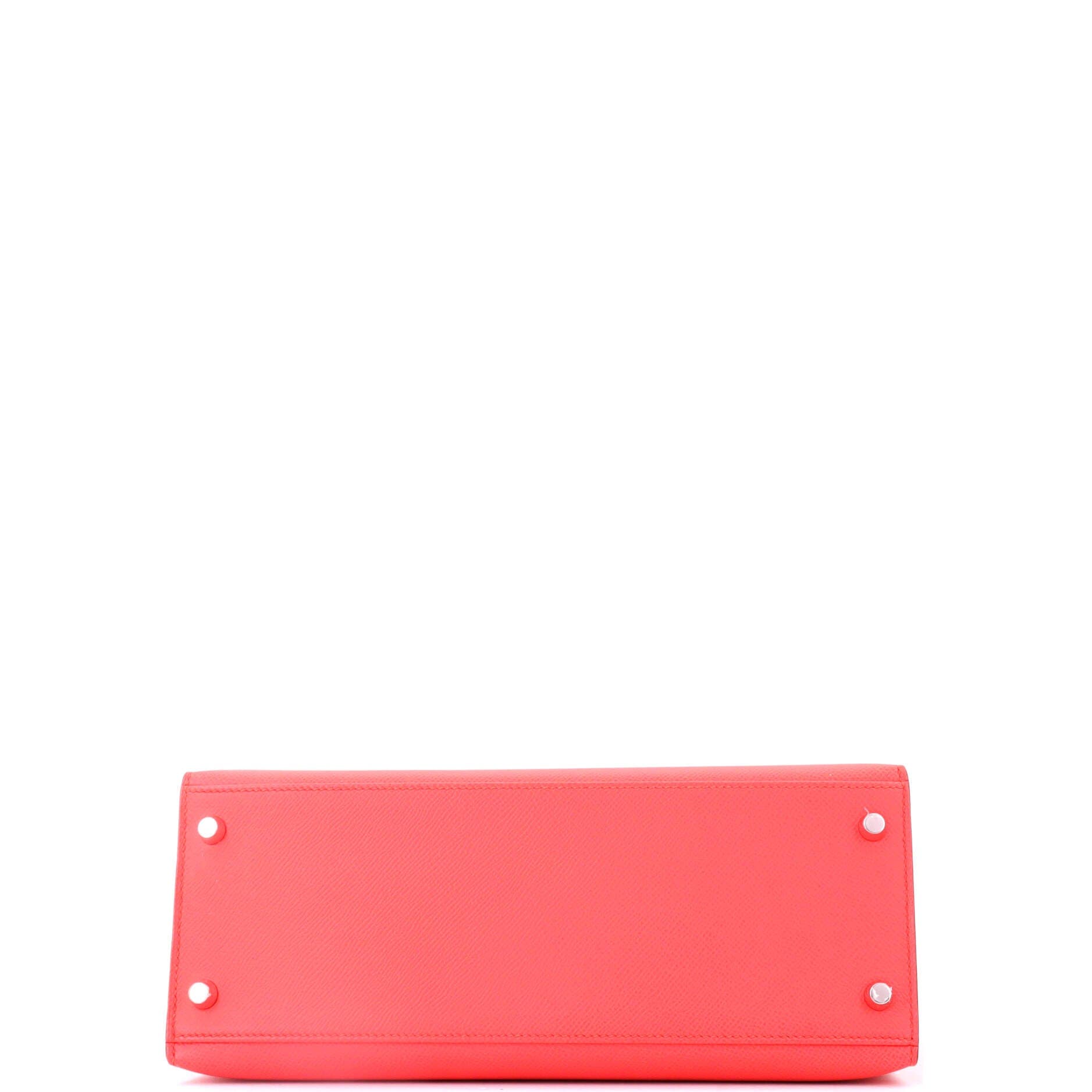 Pre-Owned Hermes Kelly Handbag Pink Epsom with Palladium Hardware 28, Alternate, color, Rose Texas