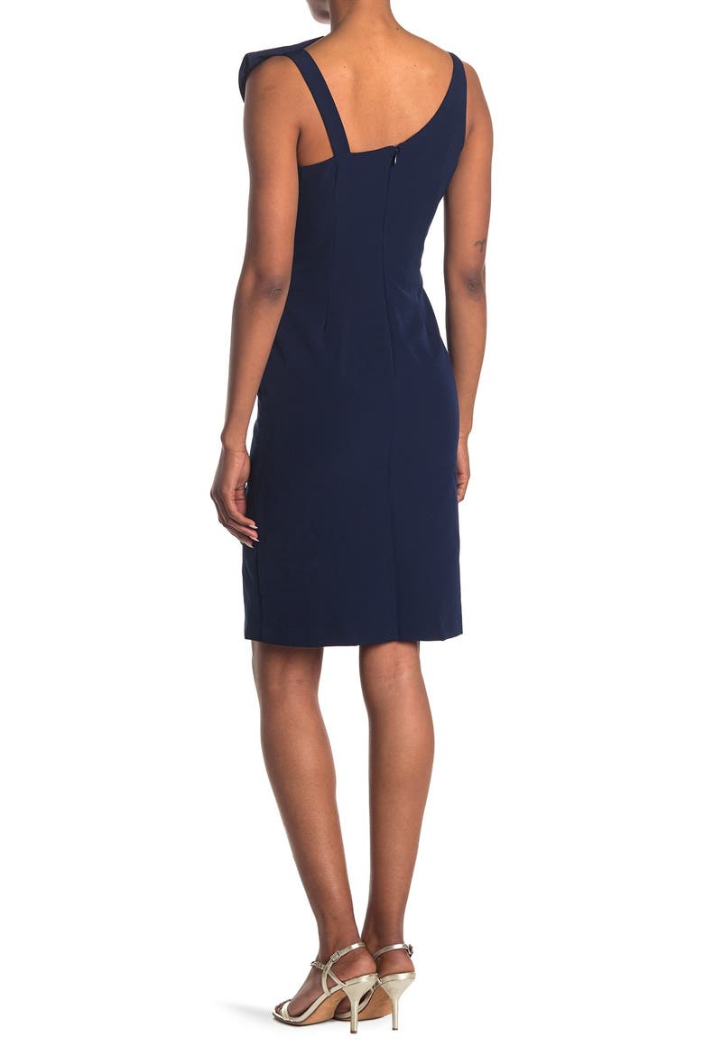 Asymmetrical Sheath Ruffle Dress, Alternate, color, NVY