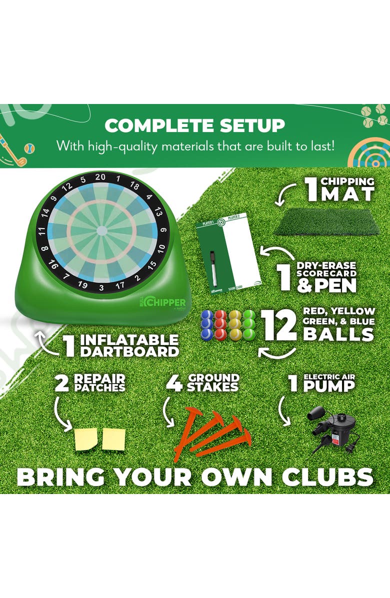 Swooc Games Bull Chipper | Giant Golf Darts, Alternate, color, Green