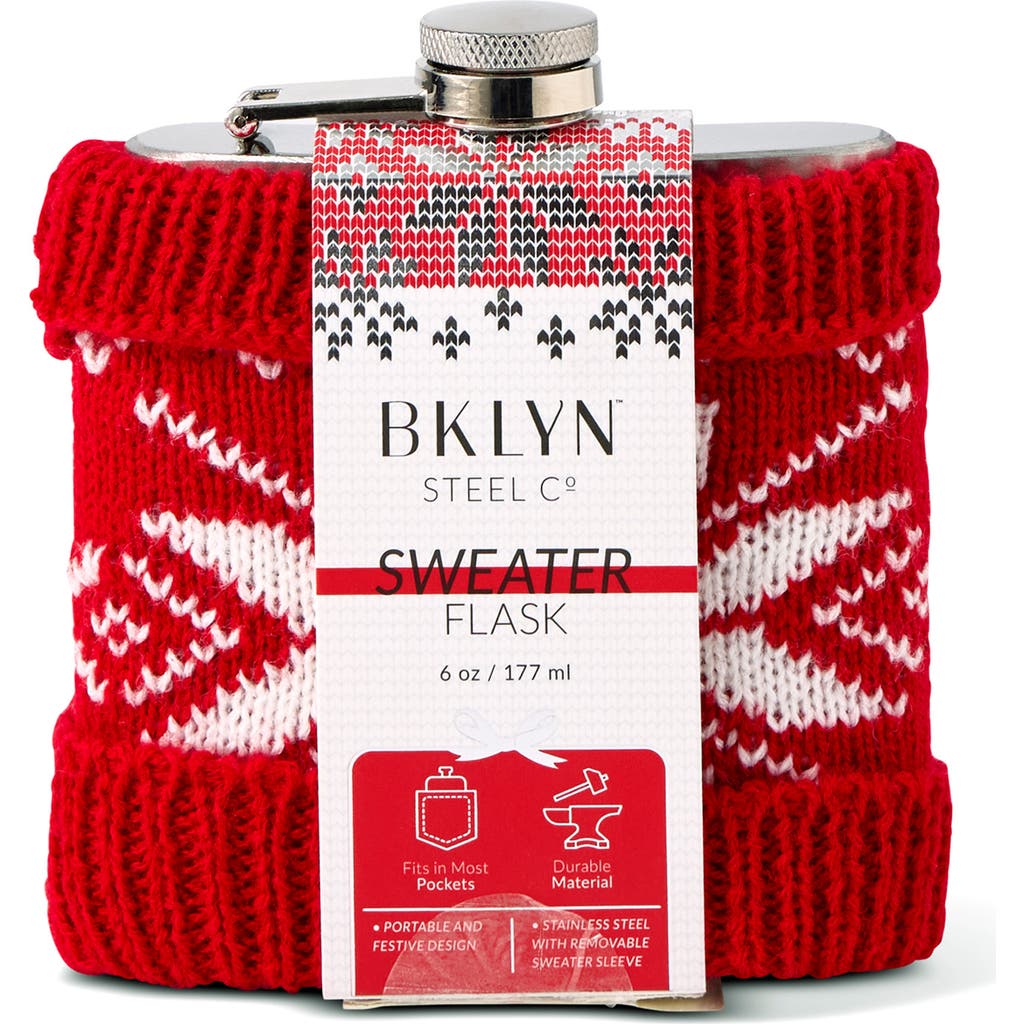Brooklyn Steel Co. Sweater Flask In Red