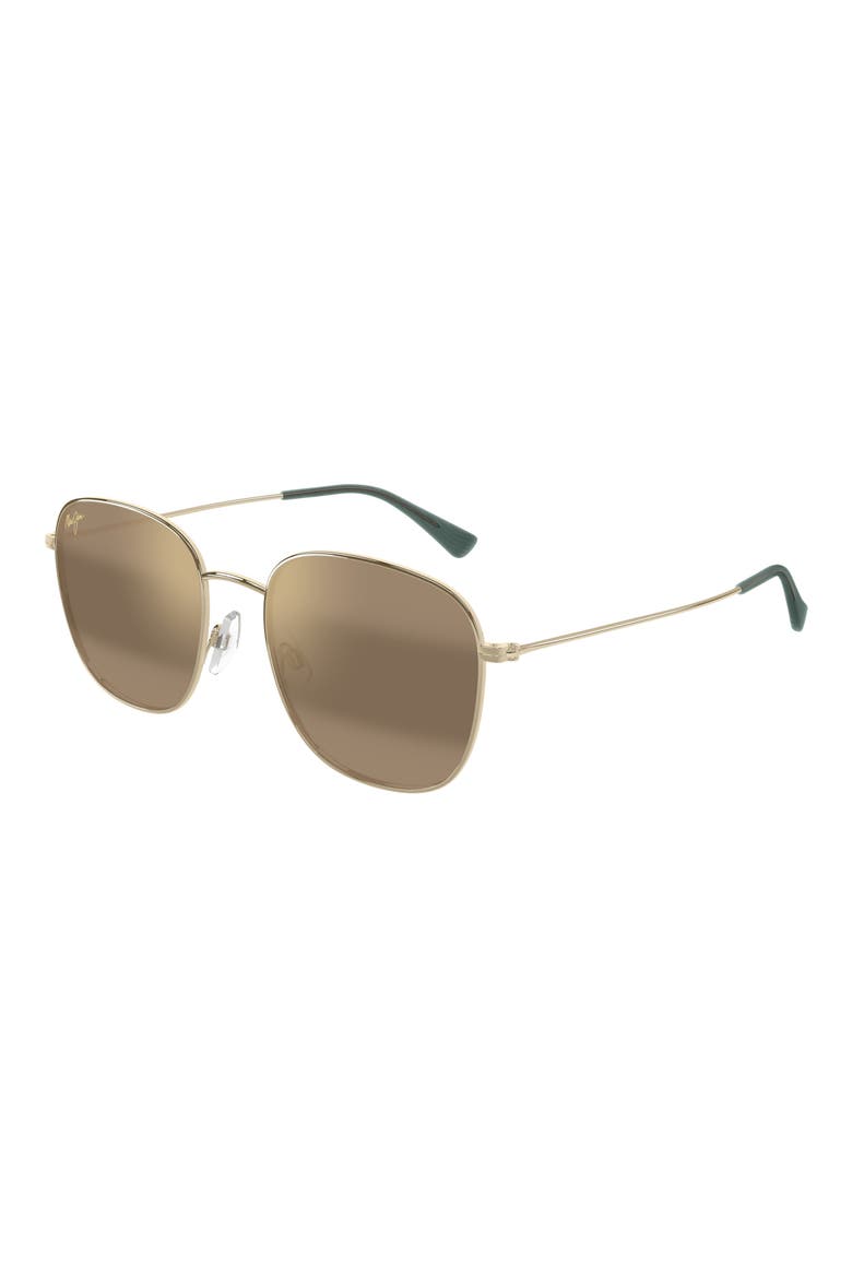 Olali AF 55mm Polarized Square Sunglasses, Alternate, color, GOLD/ BRONZE