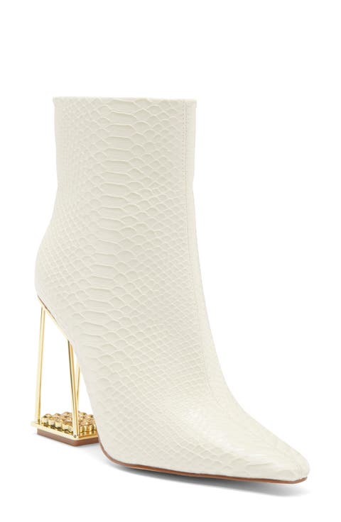 Glam Snakeskin Embossed Boot (Women)