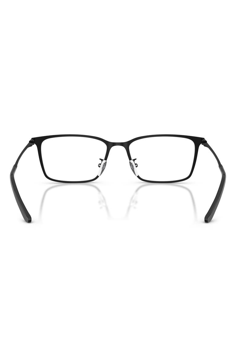 Emporio Armani 55mm Pillow Optical Glasses, Alternate, color, Matte Black / Demo Lens