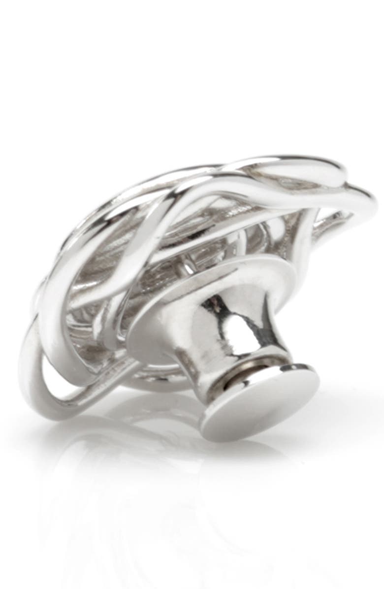 Cufflinks, Inc. Sterling Silver Rose Cuff Links, Alternate, color, Silver