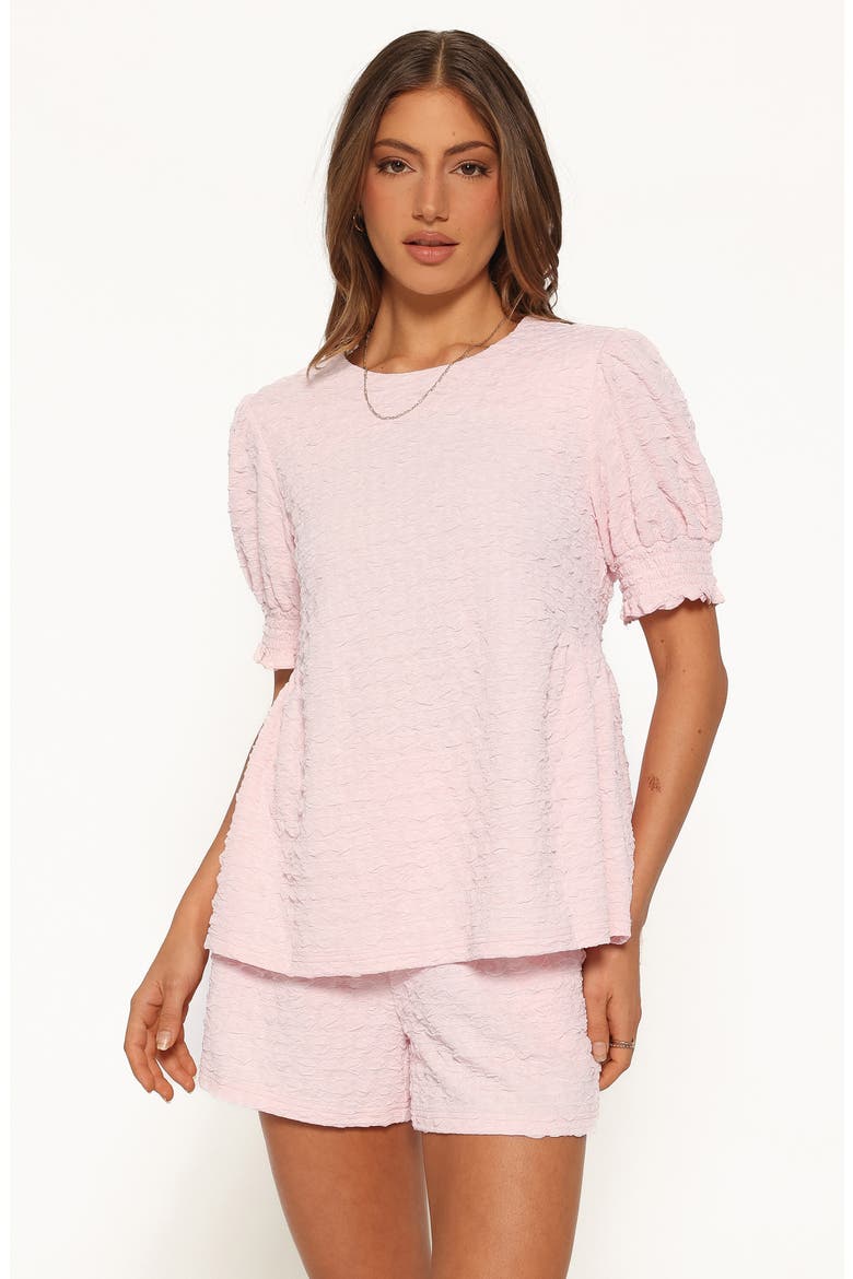 Gail Textured 2-Piece Short Set, Alternate, color, PINK