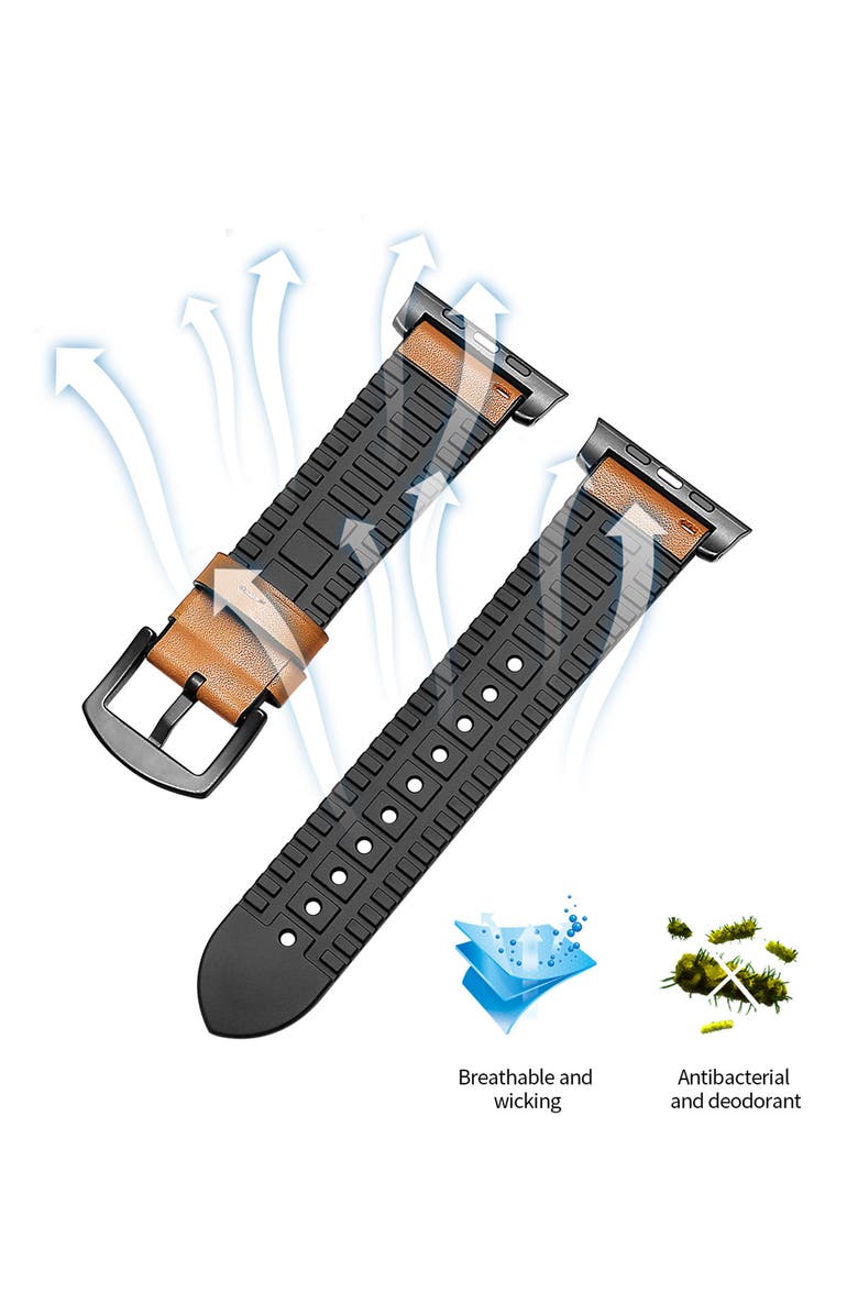The Posh Tech Leather Apple Watch<sup>®</sup> Watchband, Alternate, color, 