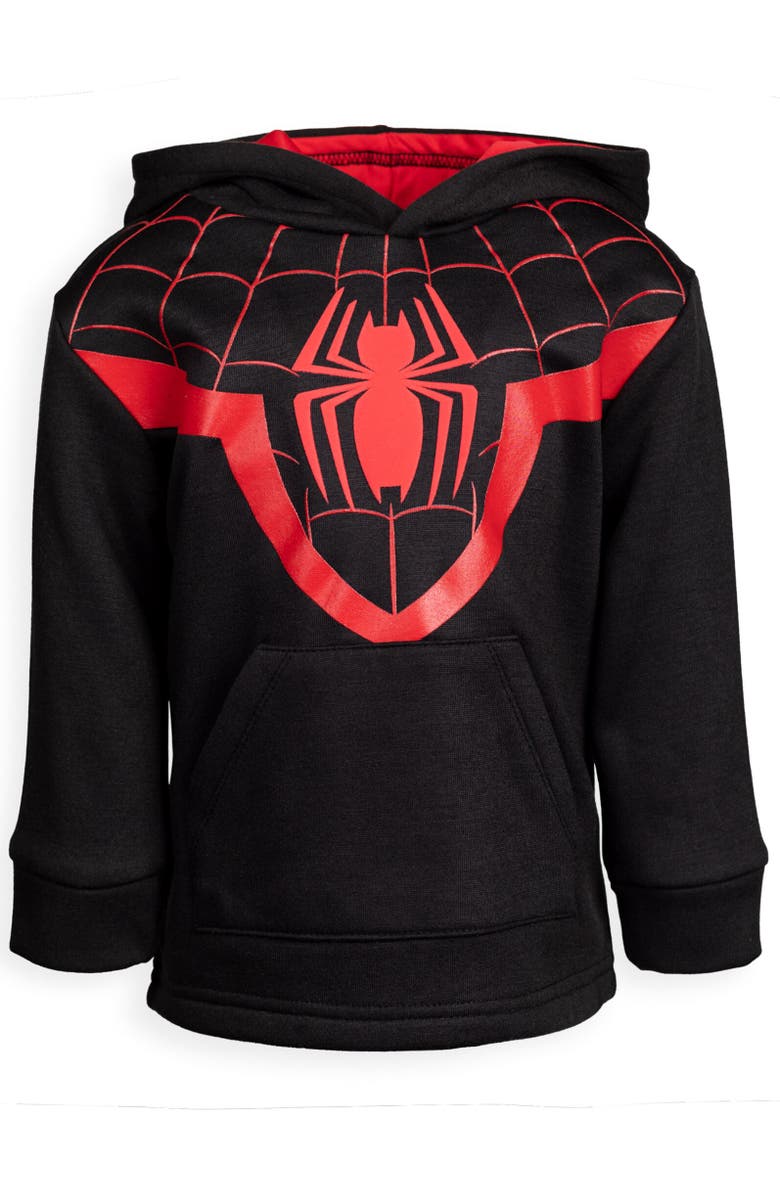 Marvel Cosplay Pullover Hoodie, Main, color, Miles Morales Black Black