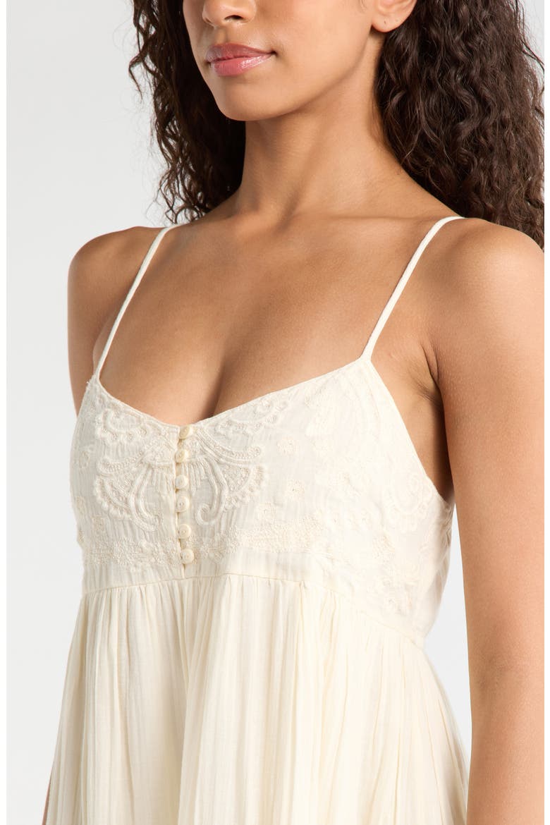Embroidered Cotton Sundress, Alternate, color, CREAM