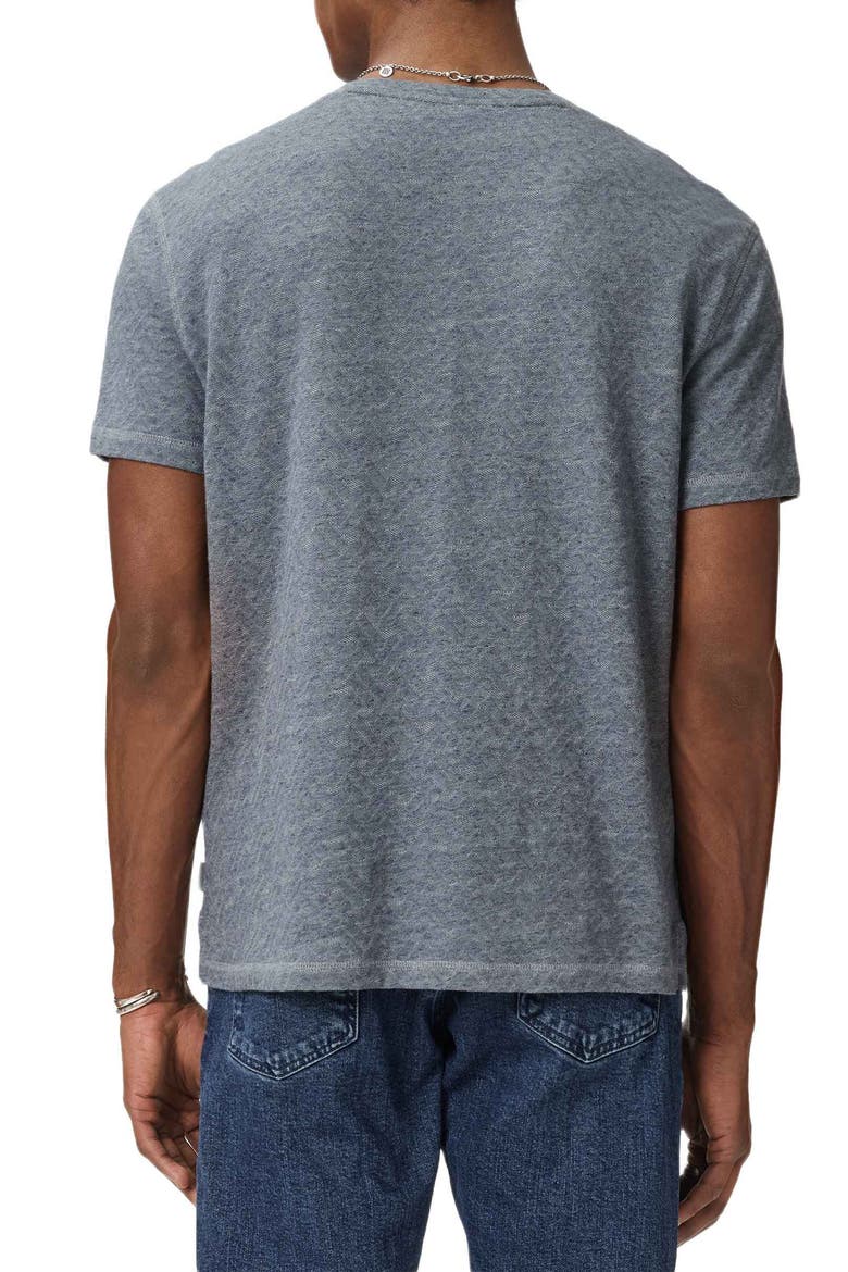 Elm Texture Short Sleeve Henley, Alternate, color, STEEL BLUE