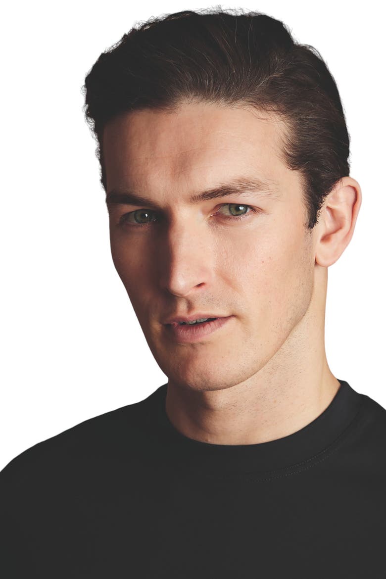 Cotton Jersey Short Sleeve Tyrwhitt Tee, Alternate, color, Black