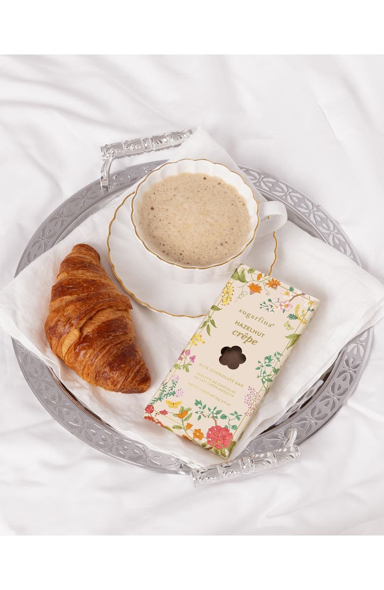 sugarfina Set of 4 Hazelnut Crepe Milk Chocolate Bars, Alternate, color,