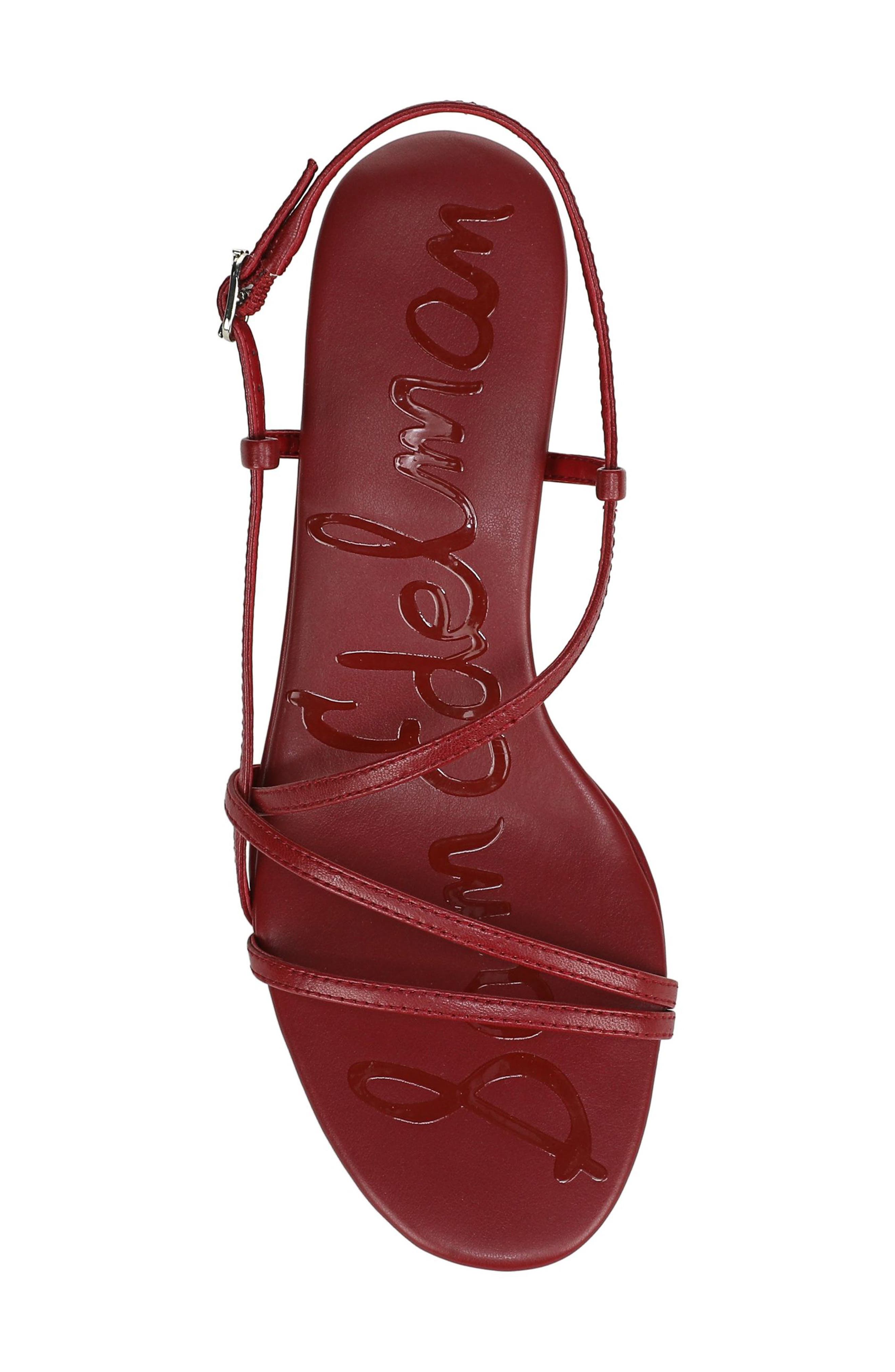 Cora Slingback Kitten Heel Sandal, Alternate, color, DEEP SCARLET