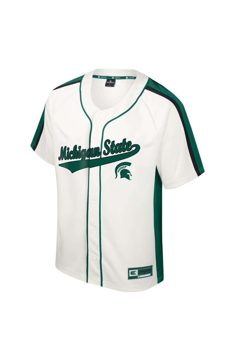 COLOSSEUM Men's Colosseum Cream Michigan State Spartans Ruth Button-Up Baseball Jersey, Alternate, color,