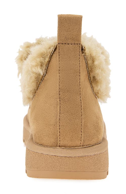 Kensie Laura Faux Shearling Lined Bootie In Brown