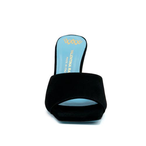 Valentina Rangoni Laura Slide Sandal In Black Mousse