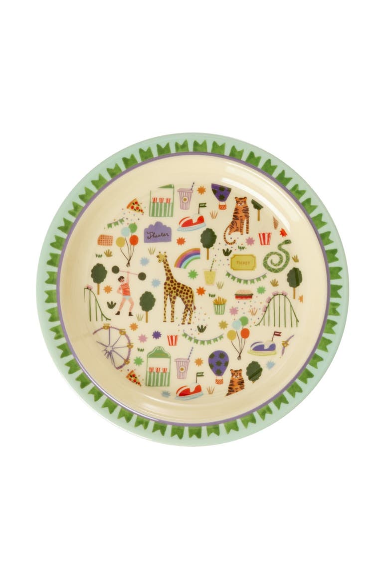 Melamine Kids Plate Fun Fair, Main, color, Mint