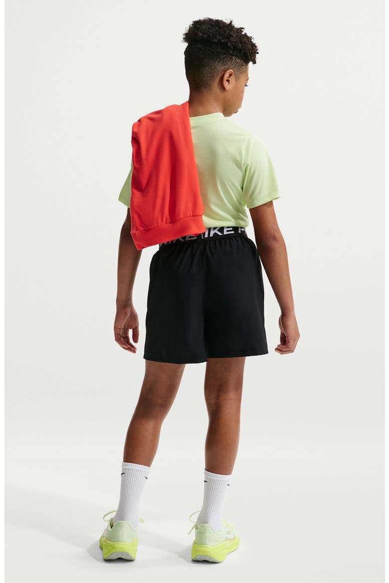 Kids' Dri-FIT Shorts, Alternate, color, BLACK/ WHITE/ WHITE