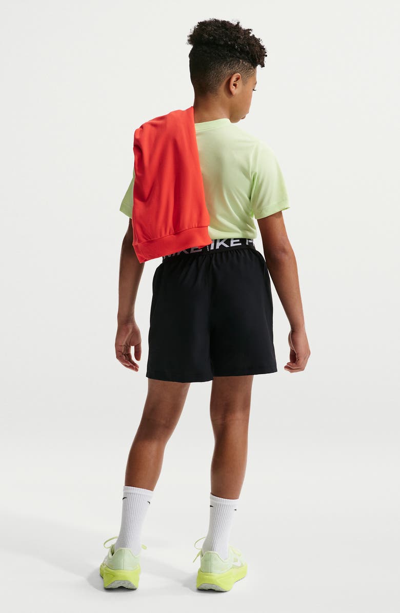 Nike Kids' Dri-FIT Shorts, Alternate, color, Black/ White/ White