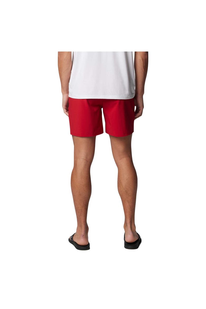 Men's Columbia Crimson Alabama Crimson Tide PFG Terminal Roamer™ Omni-Shade™ Stretch Shorts, Alternate, color, Crimson