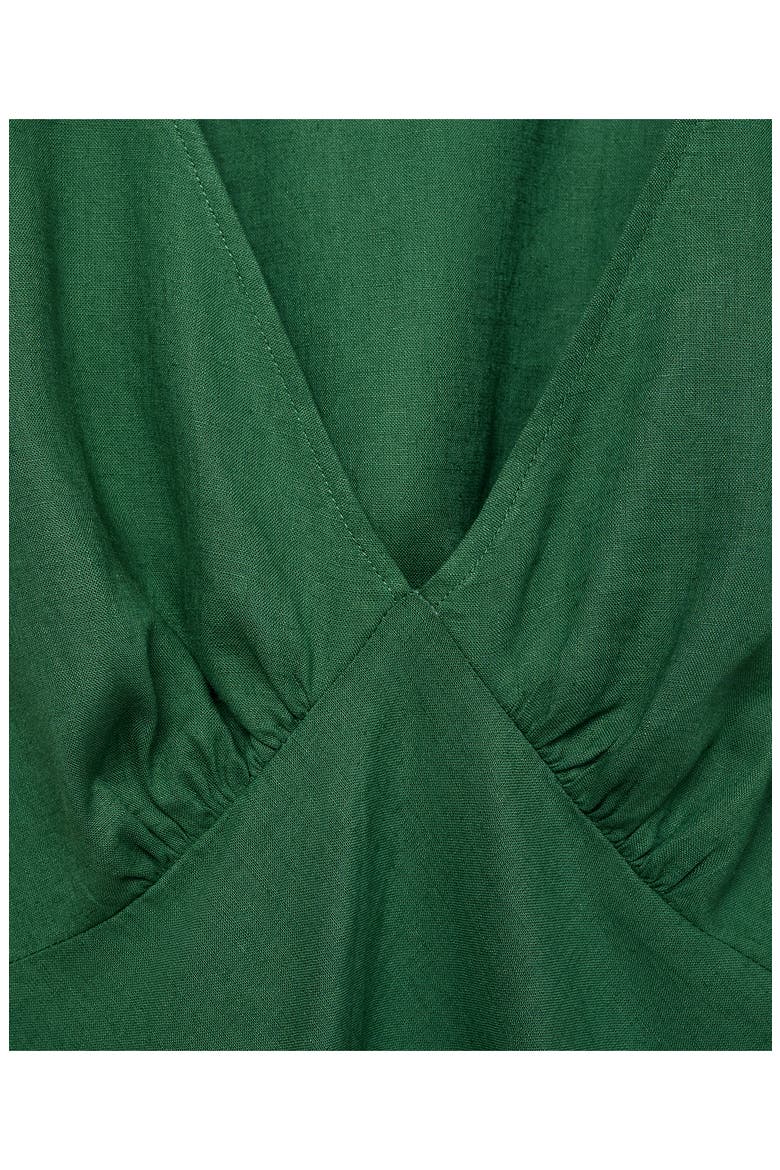 Linen Blend Dress, Alternate, color, GREEN
