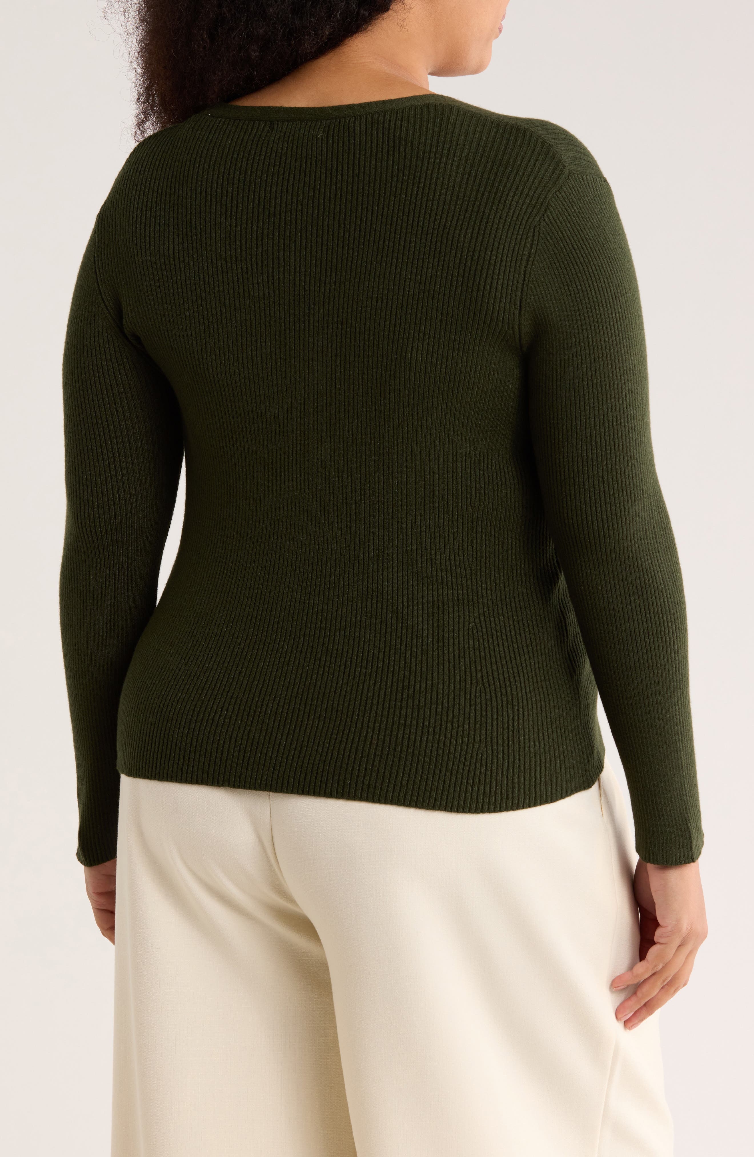 Button Cardigan Sweater - image 4