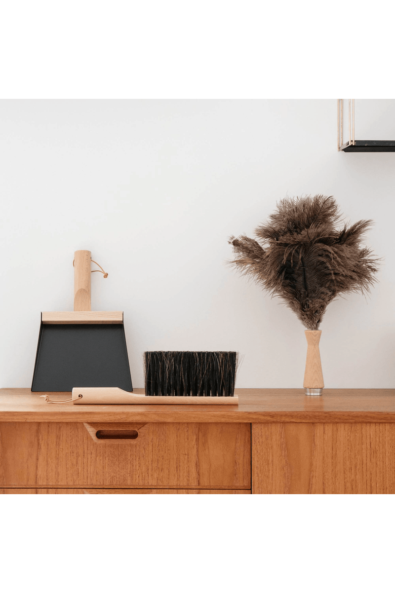 Andree Jardin Mr & Mrs Clynk Hand Brush, Dustpan, and Wall Hooks Set, Alternate, color, Black