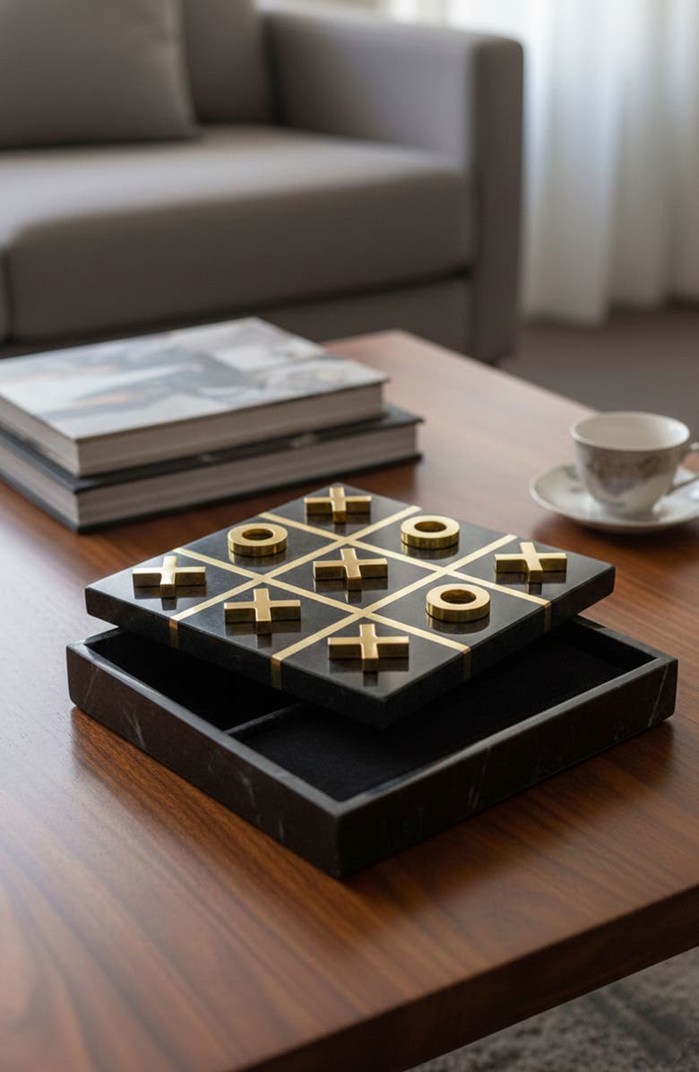 A & B Home Marble Tic-Tac-Toe Game, Alternate, color, 