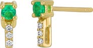 Bony Levy El Mar Gemstone & Diamond Bar Stud Earrings