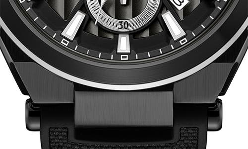 Kenneth Cole New York Dress Sport Chronograph Silicone Strap Watch, 42mm In Black