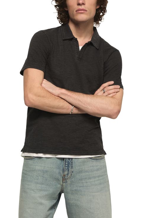 Johnny Collar Slub Jacquard Polo