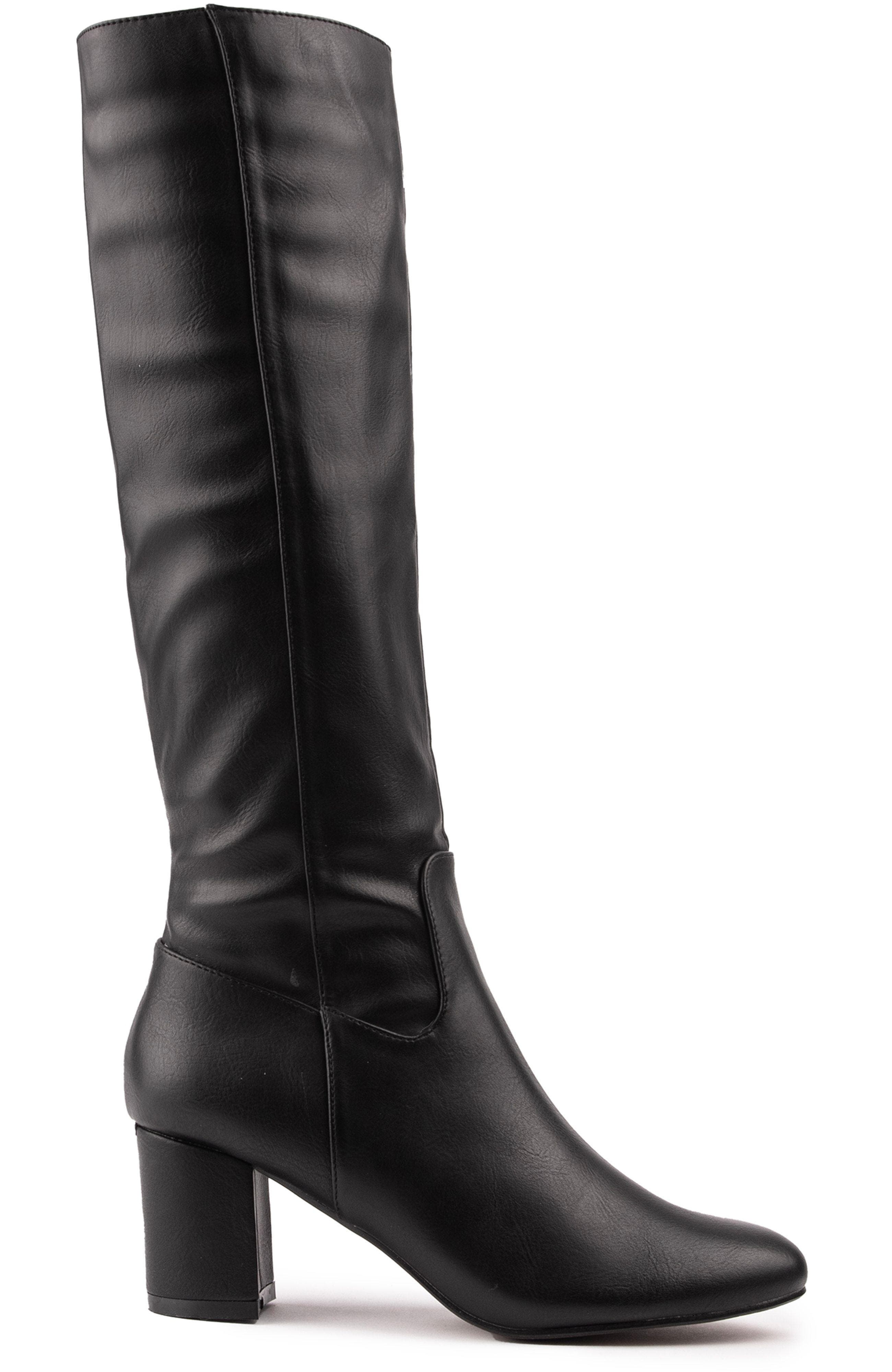 V.GAN LONDON Vegan Avocado Knee-High Boot, Main, color, Black