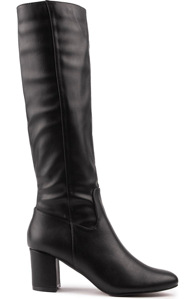 V.GAN LONDON Vegan Avocado Knee-High Boot, Main, color, Black