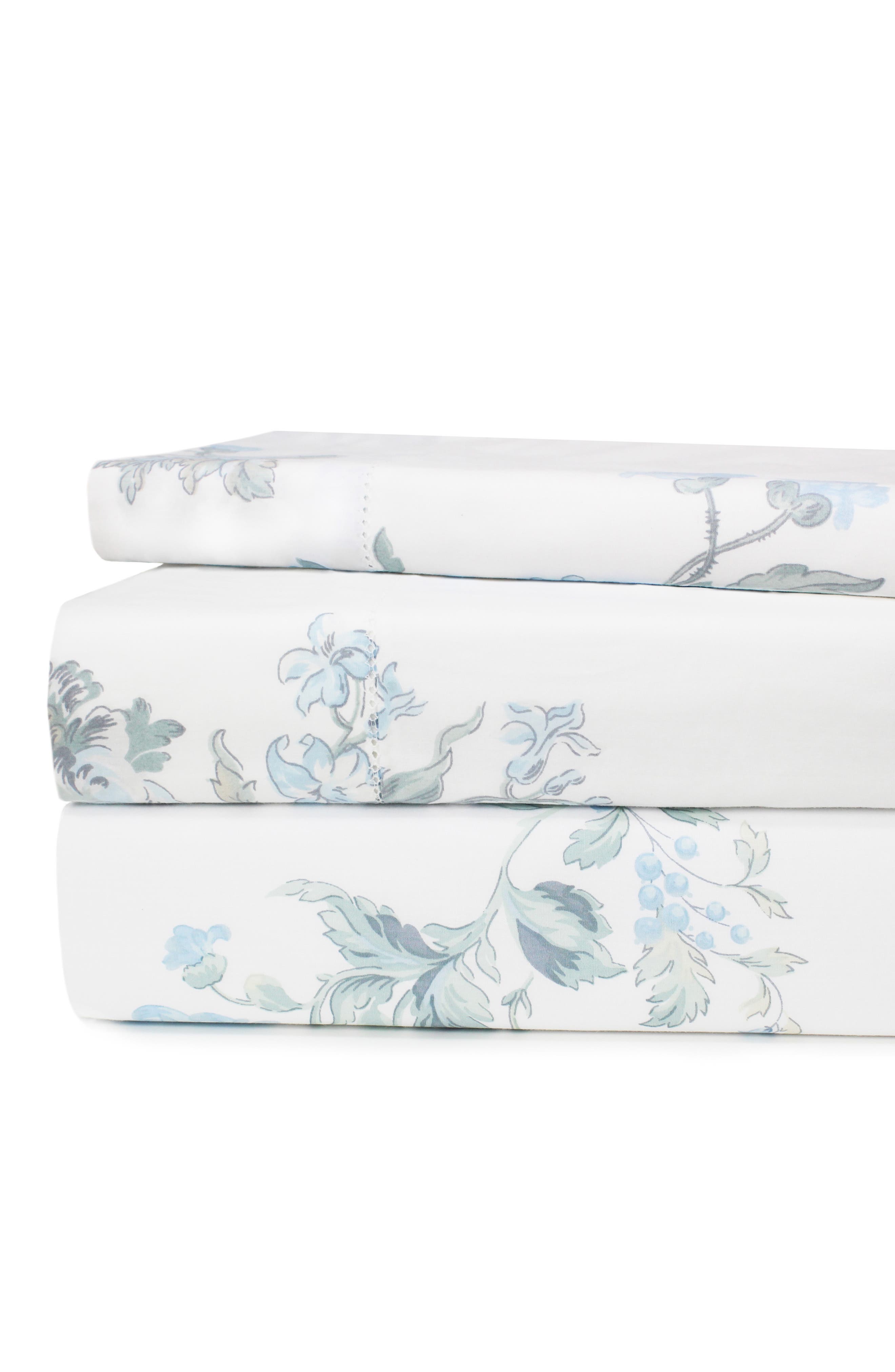 MELANGE HOME Rose 200 Thread Count Percale Cotton Sheet Set