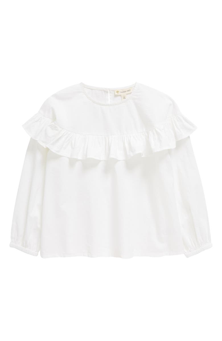Tucker + Tate Kids' Ruffle Yoke Cotton Blouse, Main, color, 