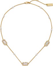 Marc Jacobs J Marc Luxe Mother-of-Pearl Station Chain Necklace