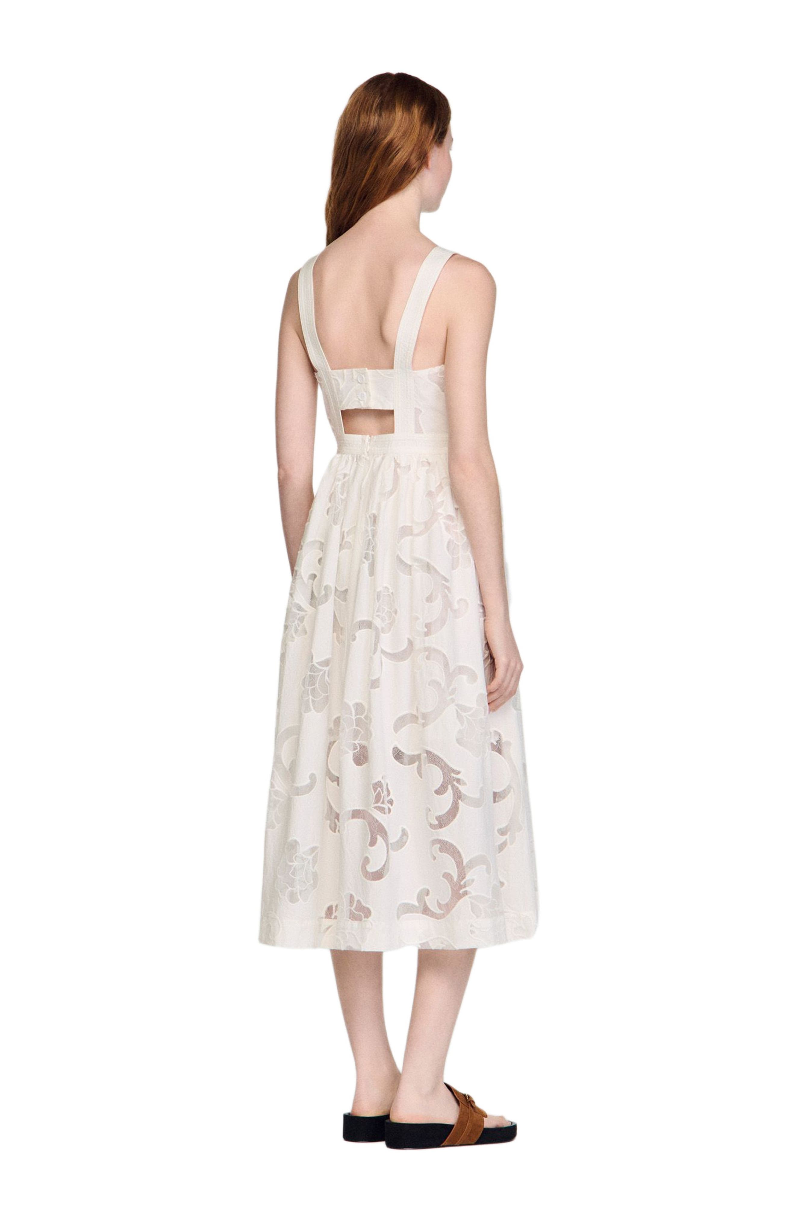 Openwork floral cotton maxi dress - image 2
