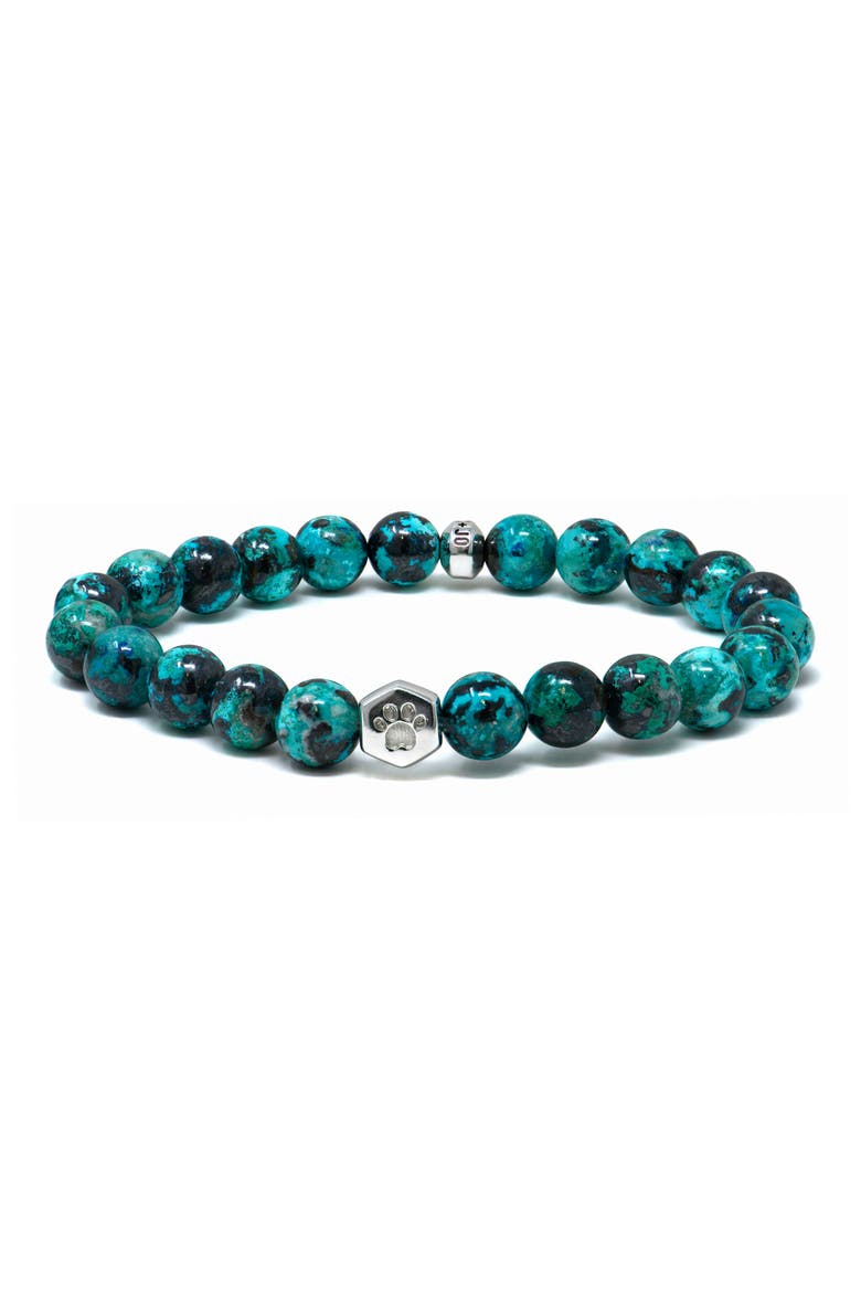 Bohème Smooth Chrysocolla Stretch Bracelet, Main, color, GREEN