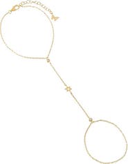 BY ADINA EDEN CZ Bezel Star Of David Hand Chain