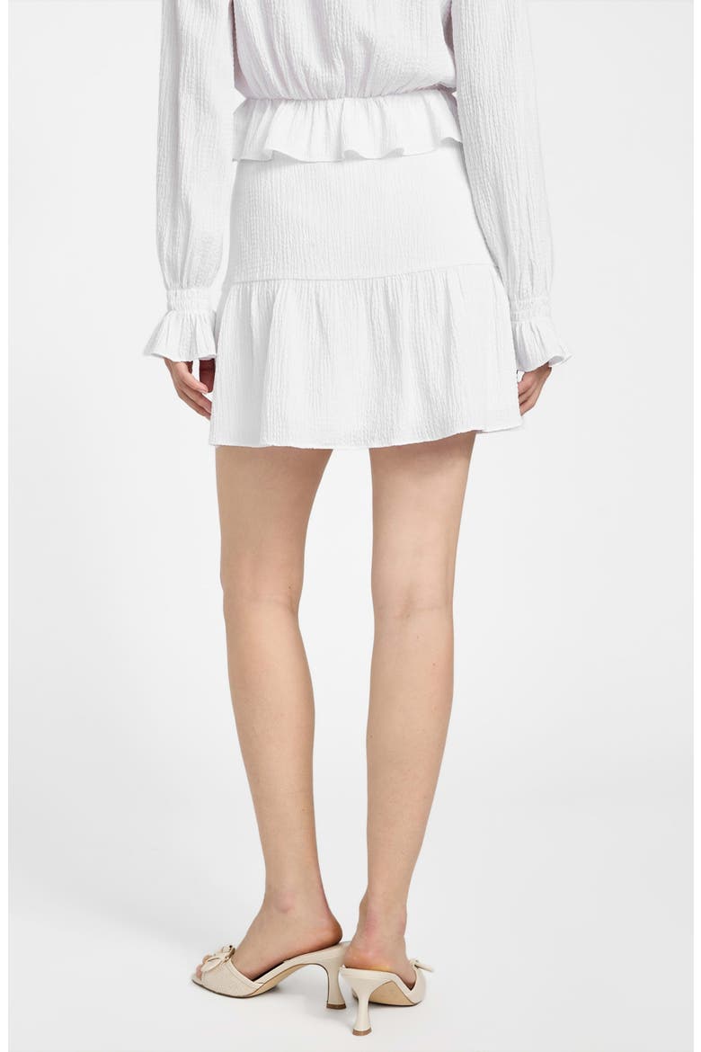 Shaelo Gauze Ruffle Miniskirt, Alternate, color, WHITE
