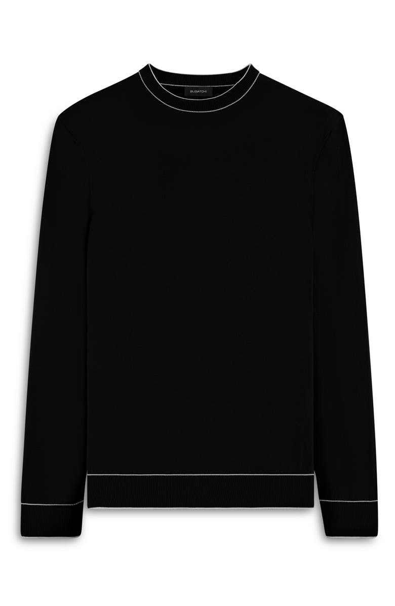 Bugatchi Tipped Cotton Blend Sweater, Alternate, color, 