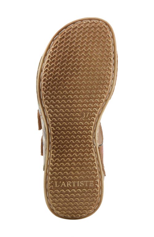 L'artiste By Spring Step Versa Slingback Wedge Sandal In Tan Multi