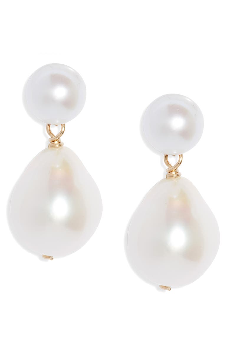 Poppy Finch Pearl Drop Earrings, Main, color, 