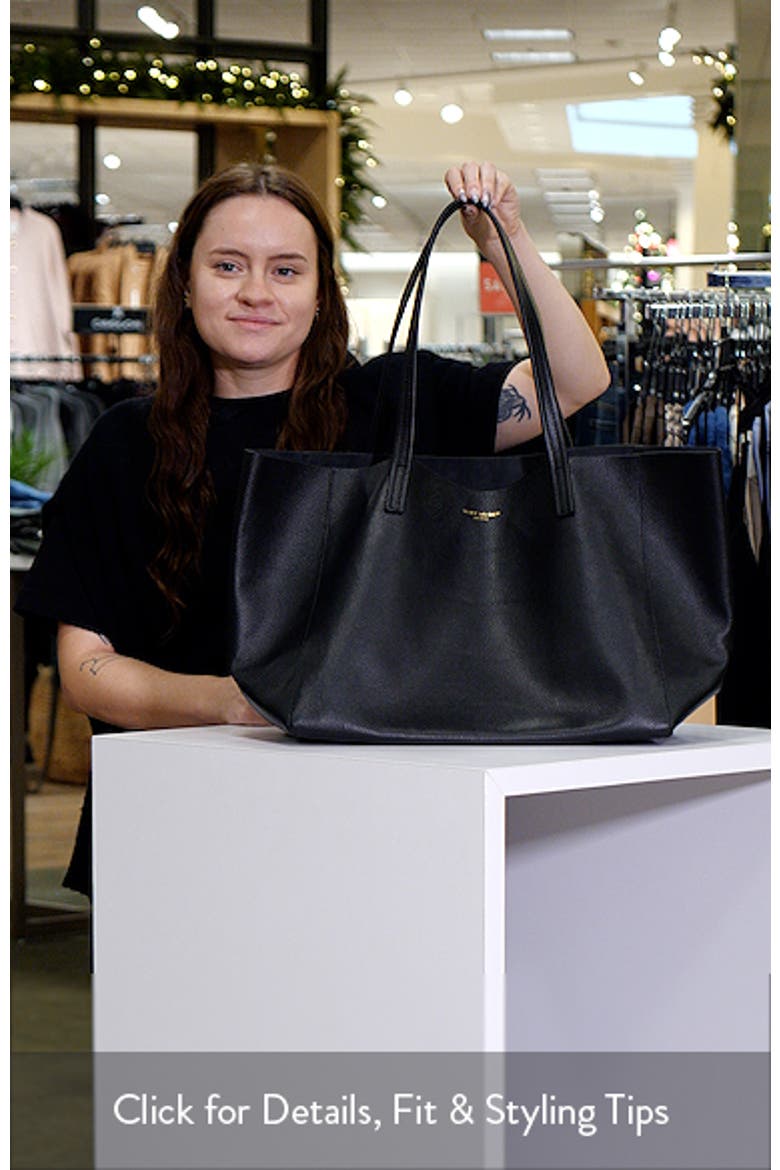 Large Violet Leather Tote video