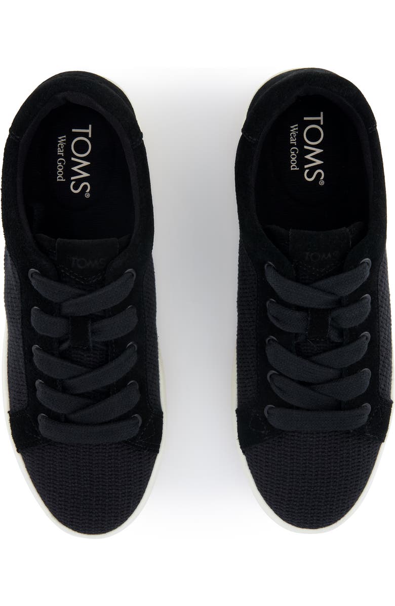 TOMS Rea Platform Sneaker, Alternate, color, Black