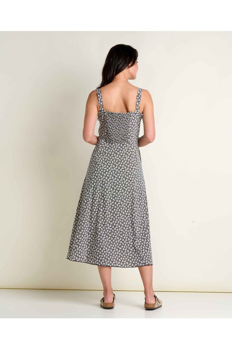 Sunkissed Tank Midi Dress, Alternate, color, Black and Salt Print